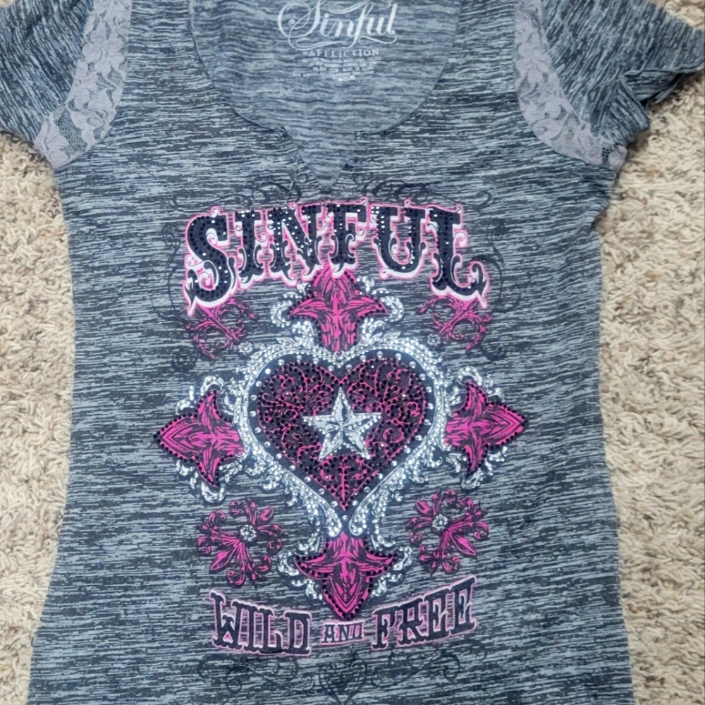 Women's Size S Sinful Shirt